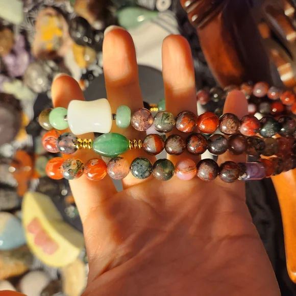 Colorful Agate Mala (10mm) - Picture 3 of 7